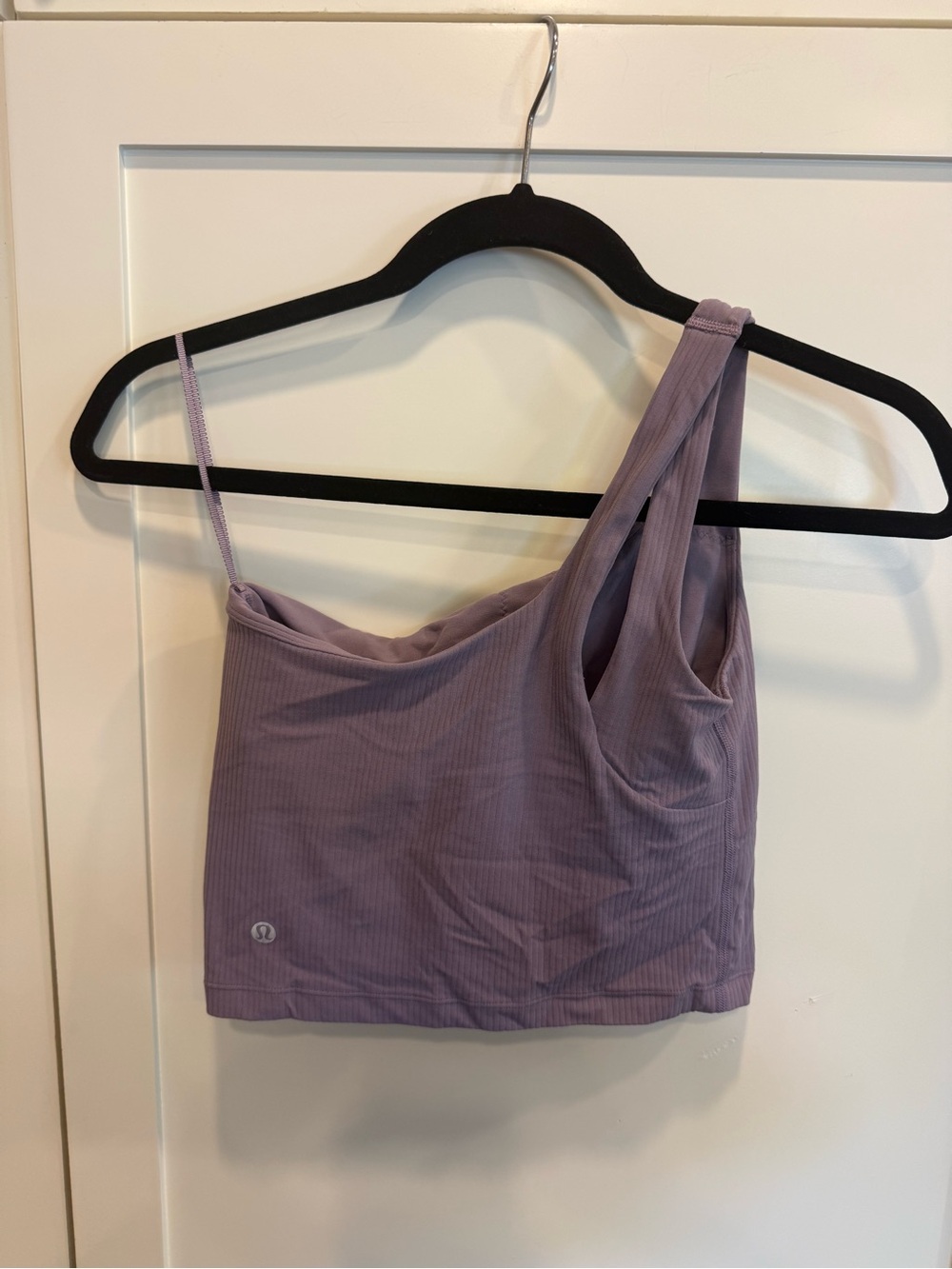 lululemon athletica Asymmetric Rib Crop Top in Lavender Purple
